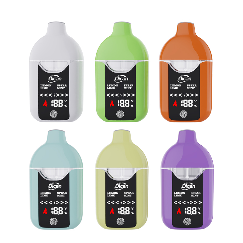 Presentazione dell'ultimo dispositivo di vapori di vapo usa e getta a doppio serbatoio Dual THC da Dican Vape