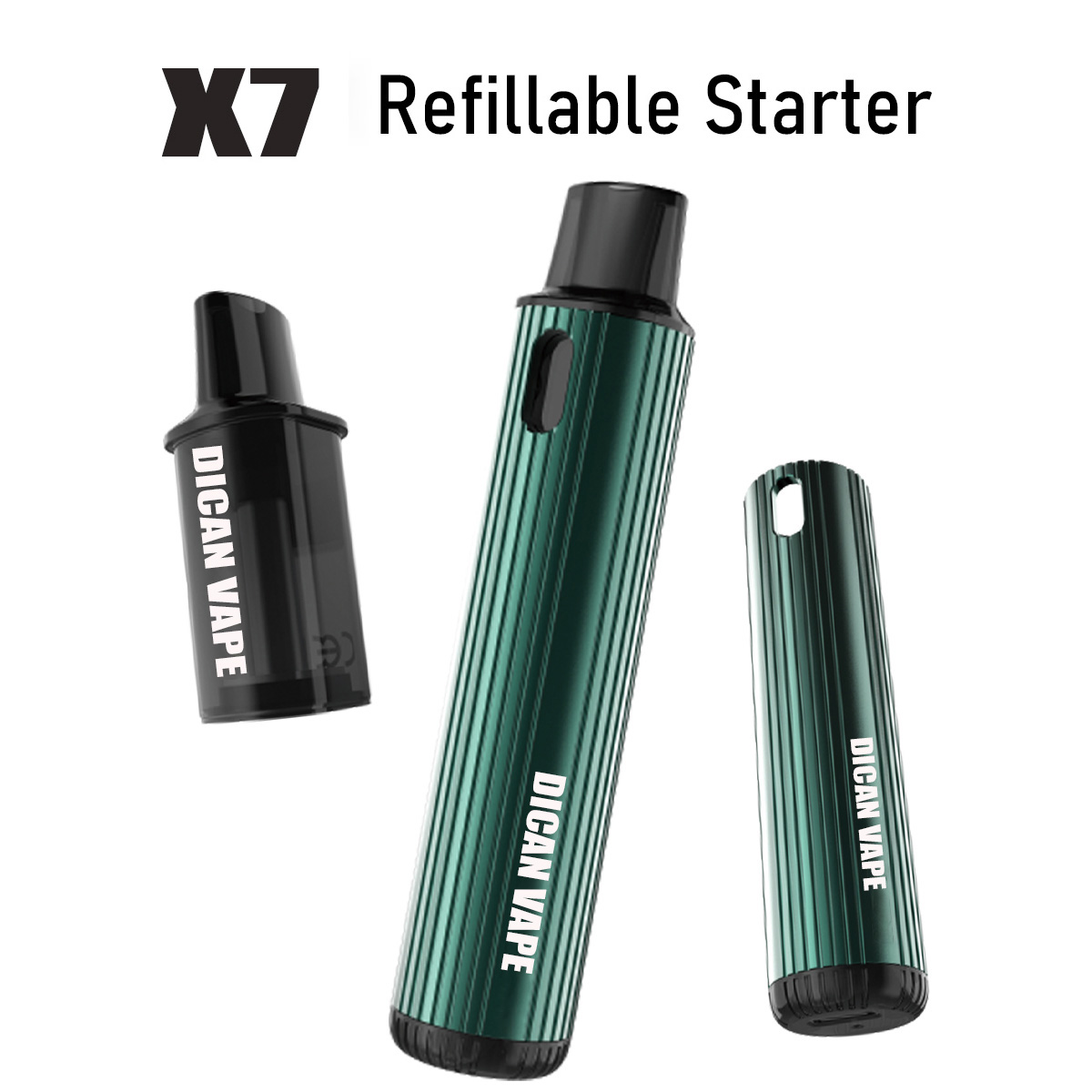 X7 Starter di vaporizzazione usa e getta con pozzo ricaricabile premium